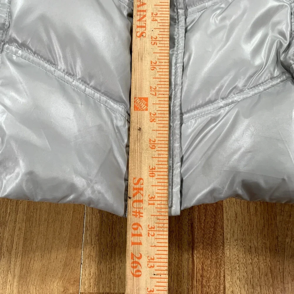 Tommy Hilfiger Jacket Mens XXL Silver Puffer Full Zip Casual Outdoor Hiking Coat